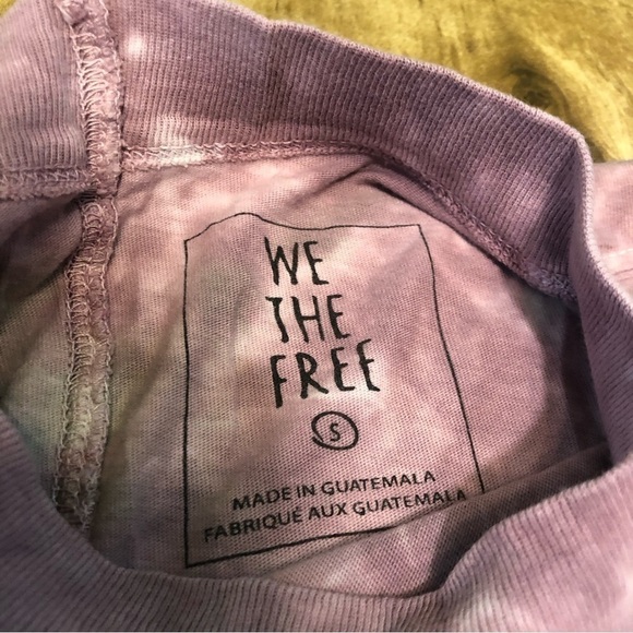 FREE People We The Free Tie Dye Purple Green Combo Long Sleeve Size Small - Picture 4 of 10